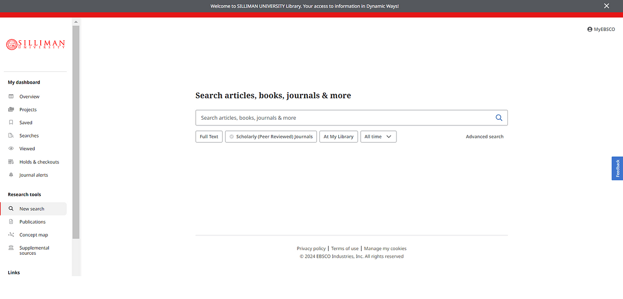 ONLINE PUBLIC ACCESS CATALOG Silliman Library