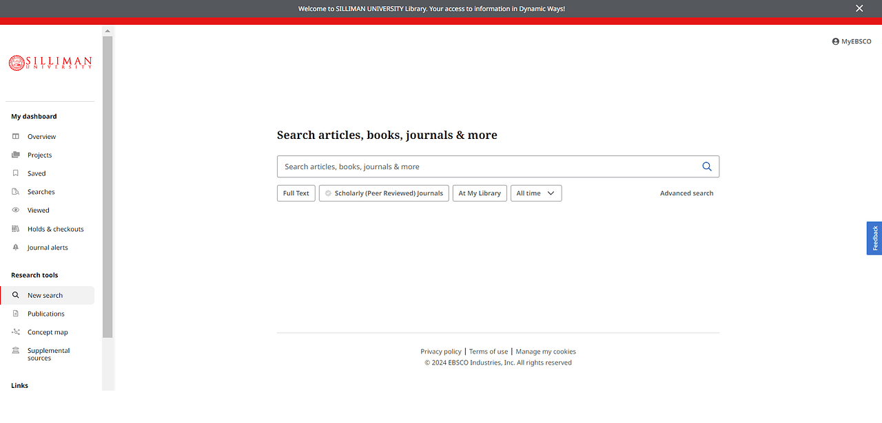 ONLINE PUBLIC ACCESS CATALOG Silliman Library